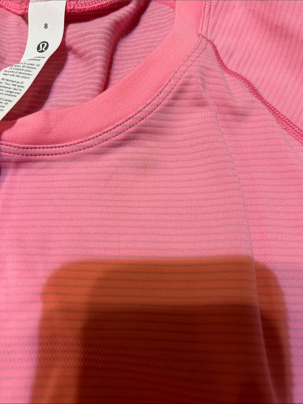 Lululemon Swiftly Tech Short Sleeve 2.0 Ombré pink flaw NWT 8 - Picture 2 of 3